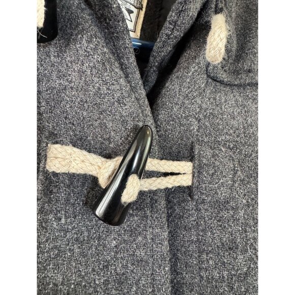Banana Republic Gray Wool Blend  Coat XS Toggle Closure Pockets High Collar Warm - Picture 4 of 9